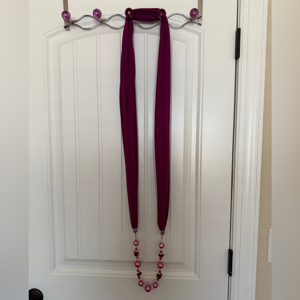 Purple Beaded Scarf – Elegant & Versatile